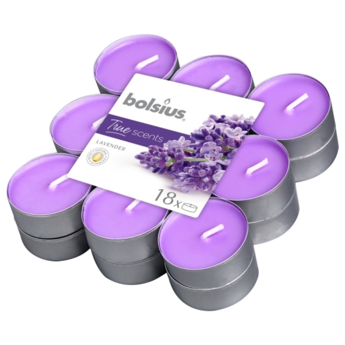 Bolsius Geurtheelicht True Scents lavendel 18  stuks