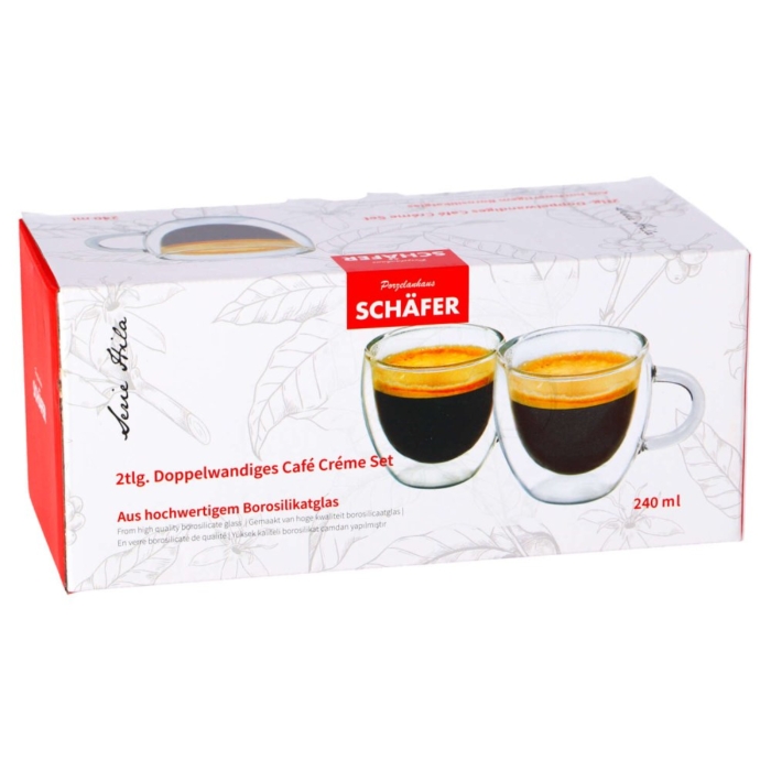 Mok dubbelwandig 240ml set van 2