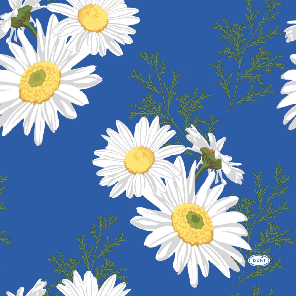 Servetten Daisy Blue 33x33 cm