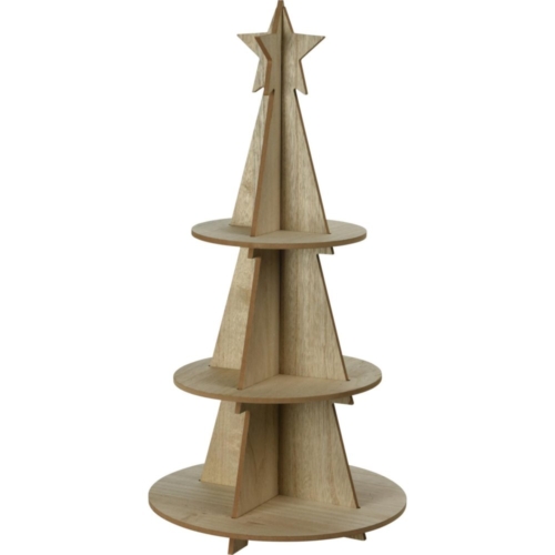 Etagere Kerstboom Hout 29X60Cm