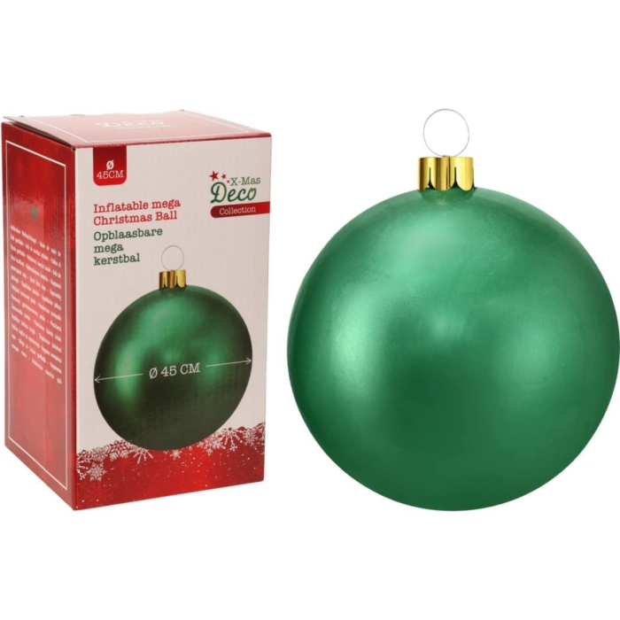 Kerstbal Opblaasbaar Dia 45Cm Groen