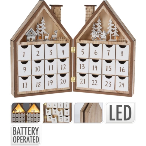 Houten Huis Advent LED (F1)