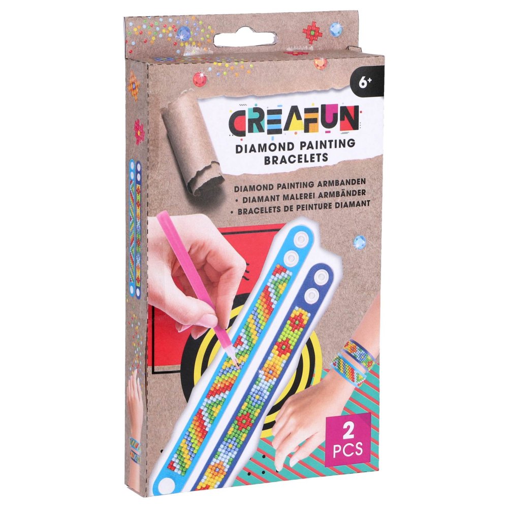 Creafun diamond painting armbanden 2 stuks assorti