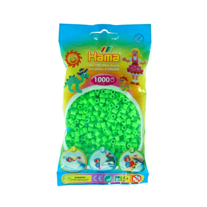 Hama Strijkkralen 1000 Stuks Groen Pastel