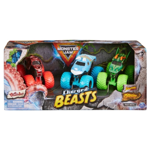 Monster Jam 1:64 Charged Beasts 3-pack