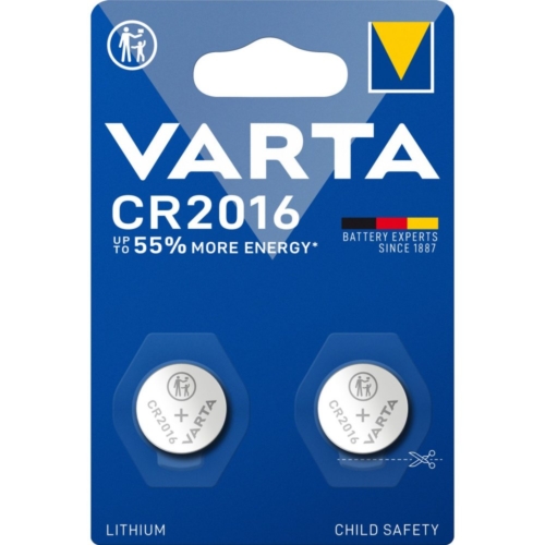 Batterijen CR2016 2 Stuks Varta Knoopcel