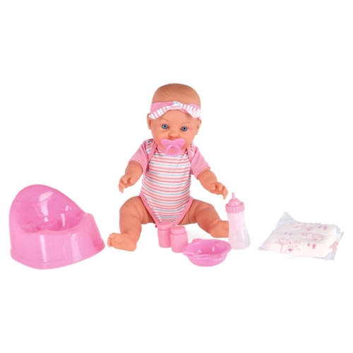 Pop 43 Cm Drink & Plas Met 9 Accessoires Dolls Room