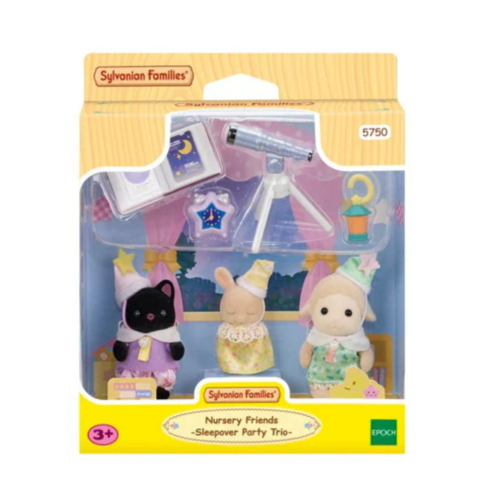 Sylvanian Families Trio Peutervriendjes Pyjama  Party