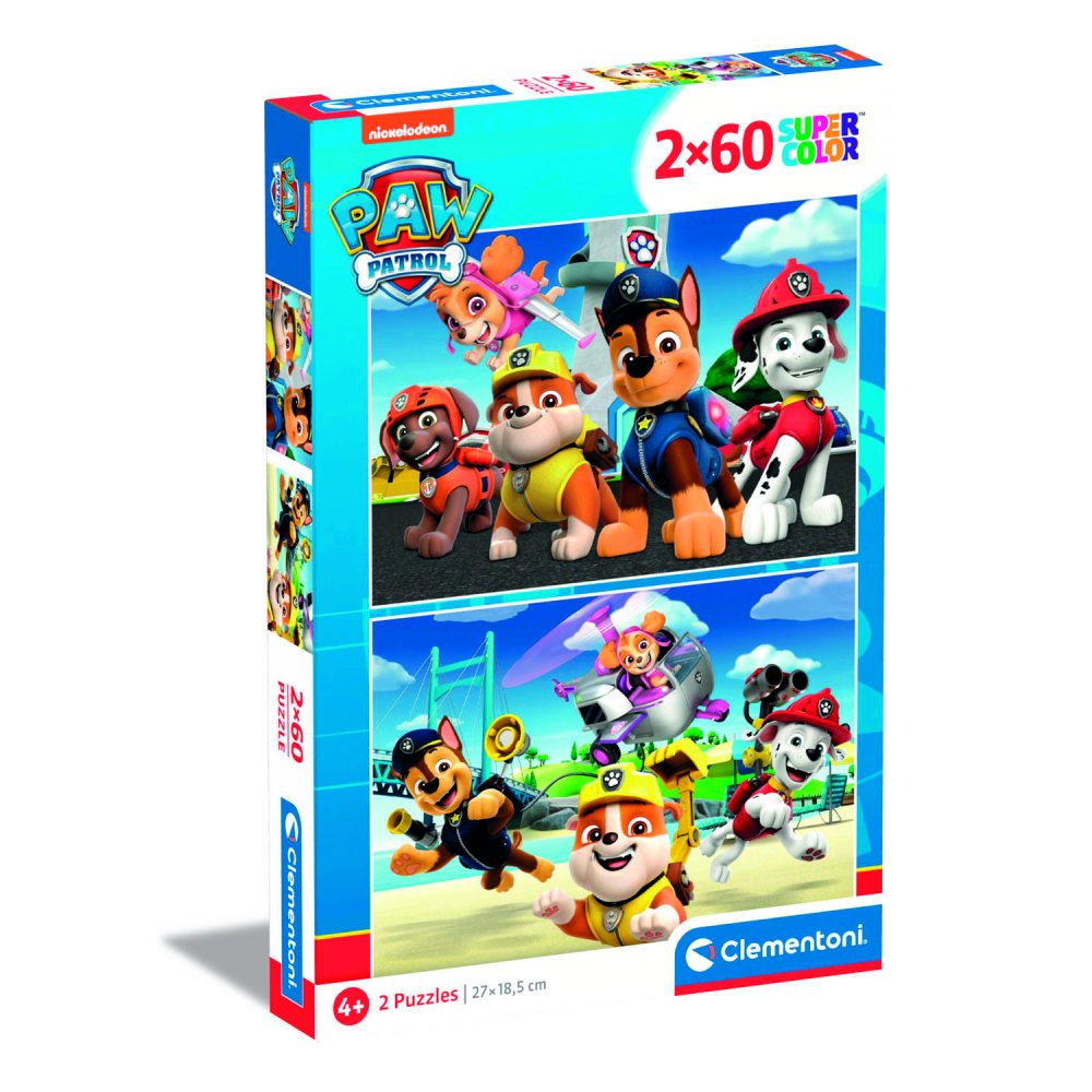 Clementoni paw patrol puzzel 2 x 60 stukjes