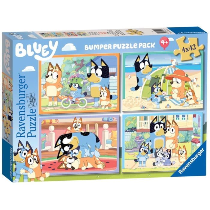 Ravensburger puzzel Bluey 4 x 42 stukjes