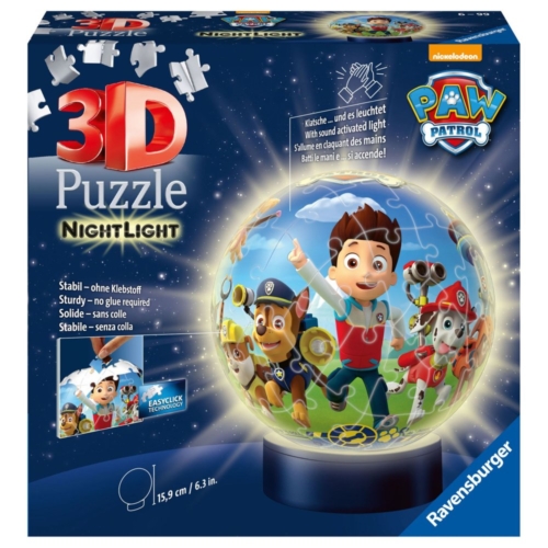 Puzzel 3D met licht paw patrol