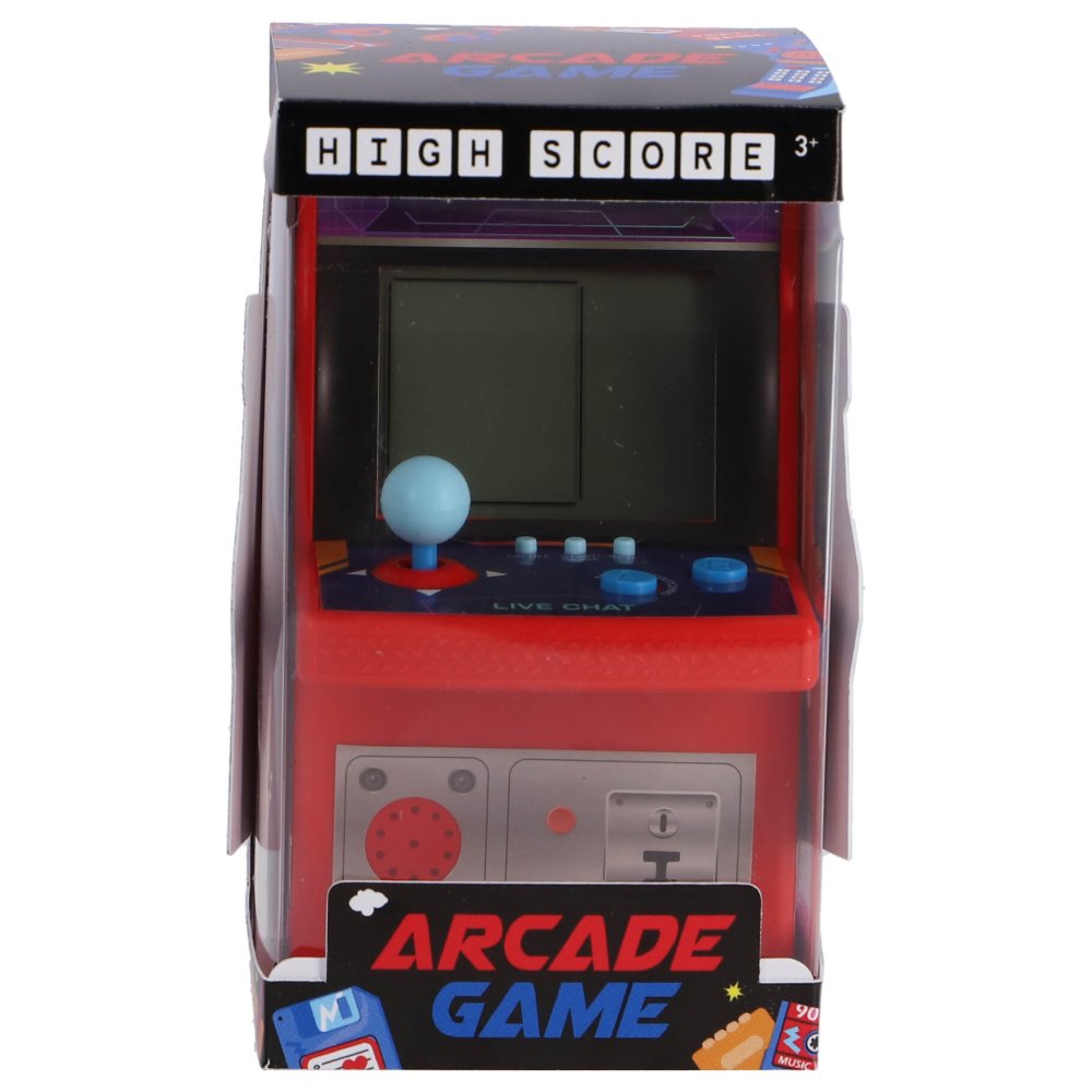 Retro brickgame rood en blauw assorti