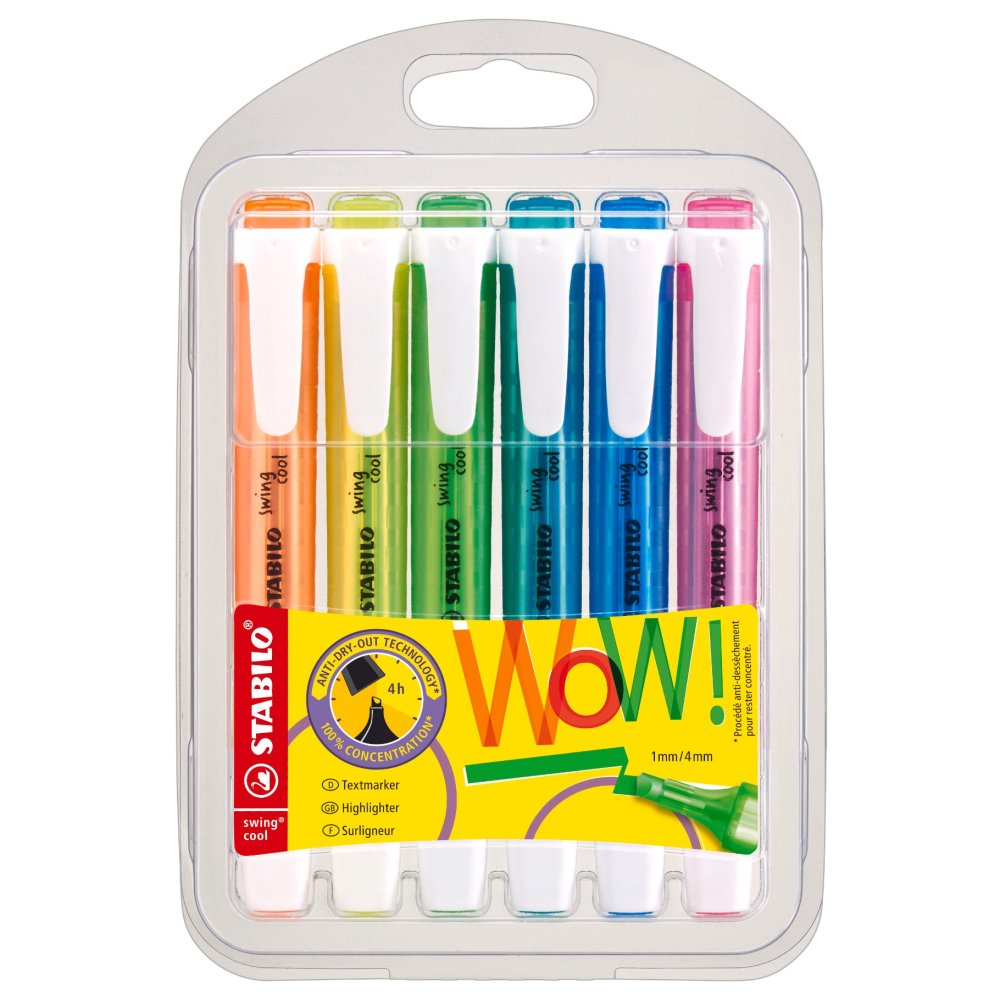 Stabilo Swing cool markeerstift 6 stuks