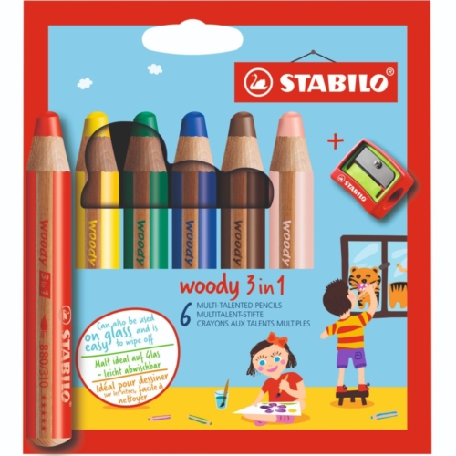 Stabilo woody 3 in 1 multi 6 stuks