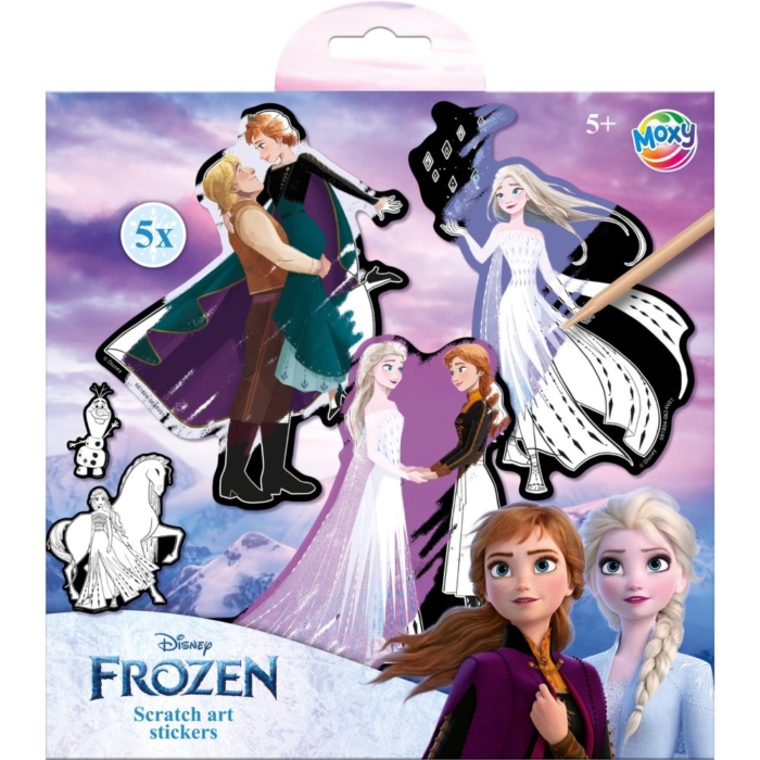 Frozen scratch stickers met pen 5 delig