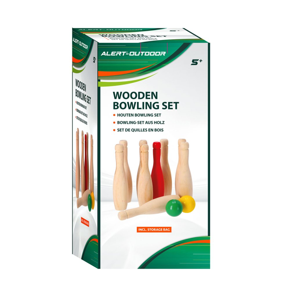 Alert Outdoor Bowling Set Hout