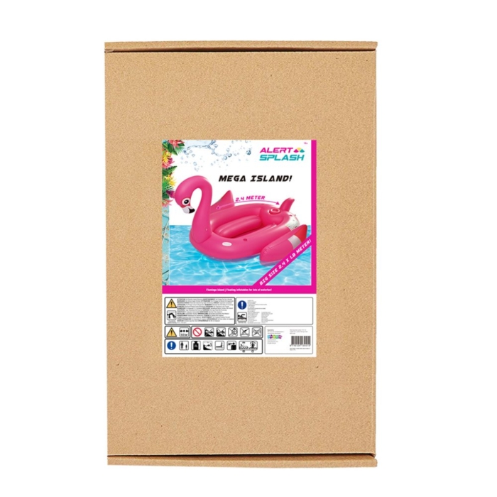 Opblaaseiland Small Flamingo 240X180 Cm