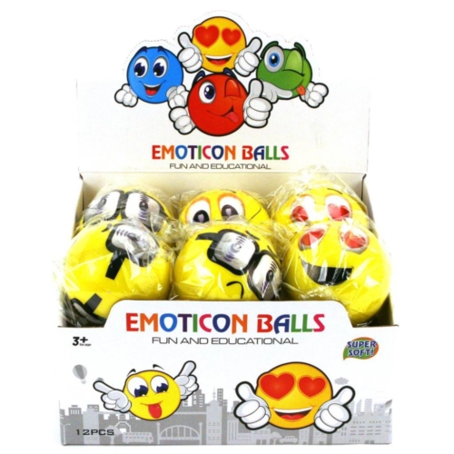 Bal Emoji Foam 10 Cm 6 Assorti