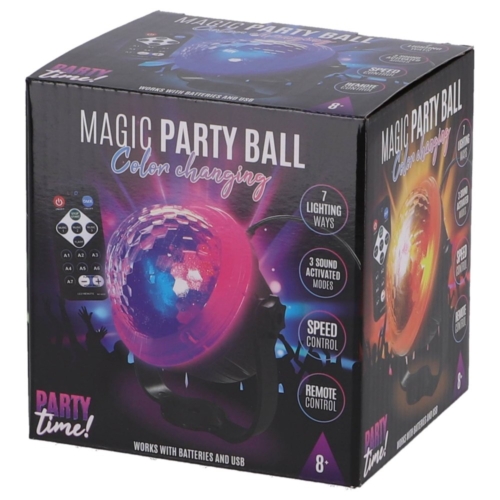 Party Time Magische party bal met disco effect en afstandsbediening