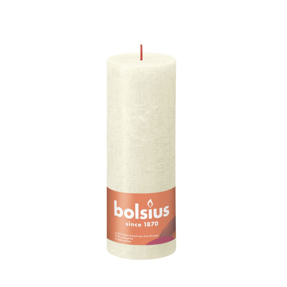 Bolsius Stompkaars Rustiek soft parel 190x68 mm