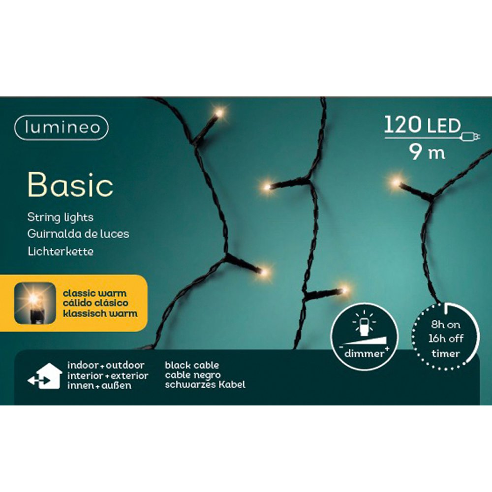 Kerst LED verlichting binnen/buiten warm  9 meter 120 lampjes