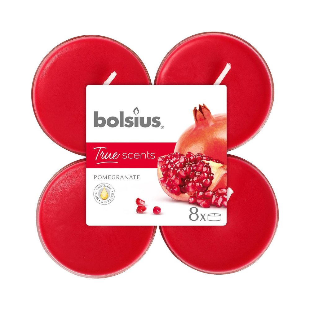 Bolsius Maxilichten True Scents granaatappel clearcup