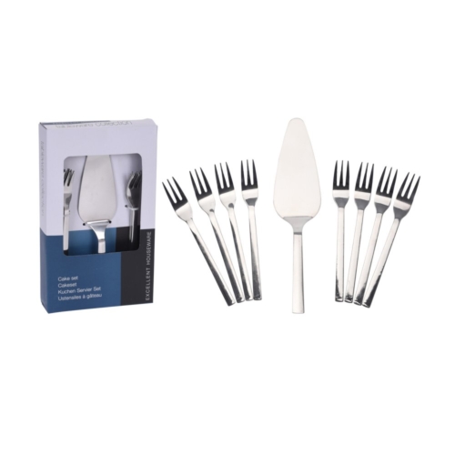 Excellent Houseware taartvorken met schep 9-delige set