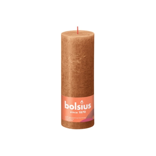 Bolsius Stompkaars Rustiek  spicy bruin 190x68 mm