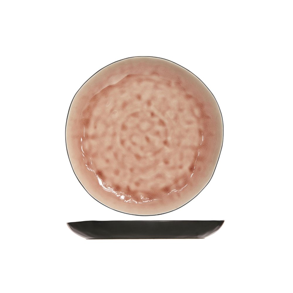 Bord plat 27 cm rond laguna old rose