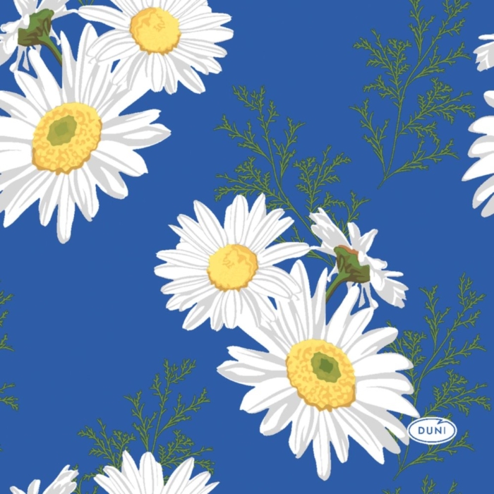 Servetten Daisy Blue 24x24 cm