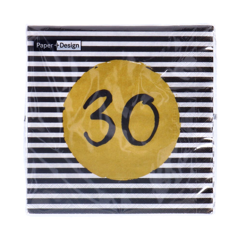 Servetten 30th Birthday 33x33 cm