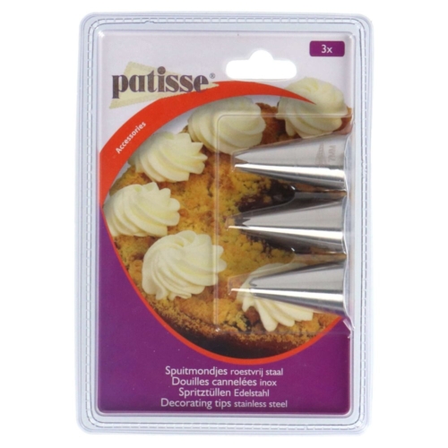 Patisse spuitmondjes rvs 3 delig