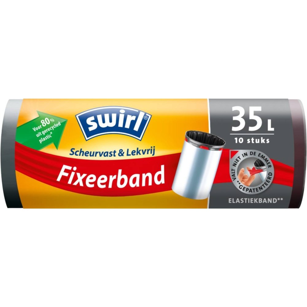 Swirl pedaalemmerzak met fixeerband 35L 10 st