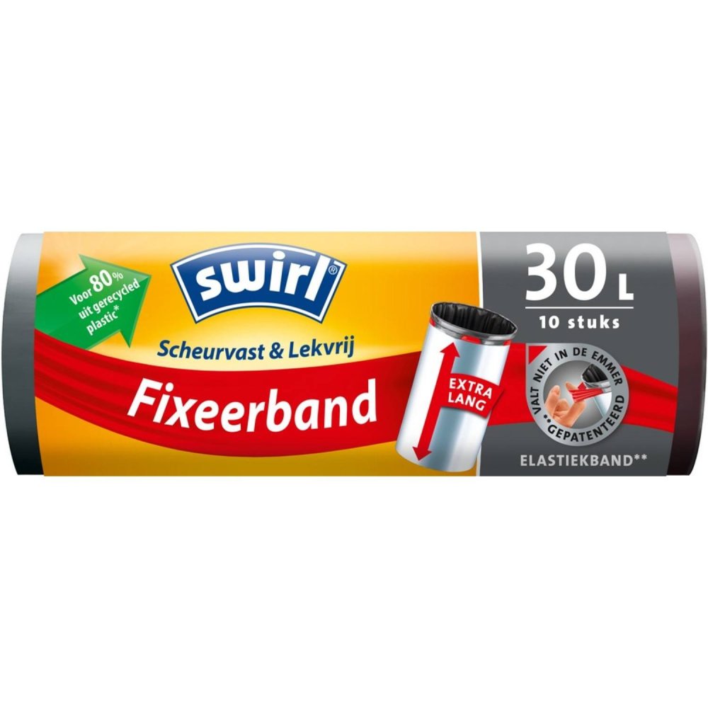 Swirl pedaalemmerzak met fixeerband XL 30L 10 st