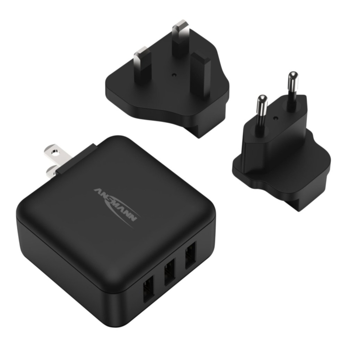 Usb reis oplader 15w met verwisslbare ac stekkers