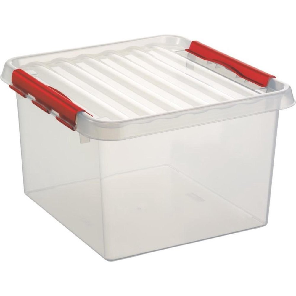 Q-line box 26l transparant rood