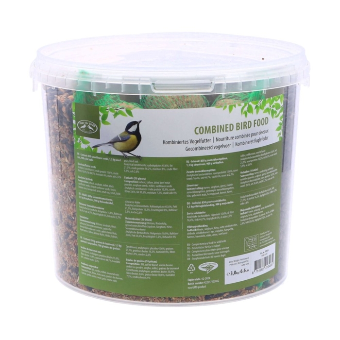 Vogelvoermix 3kg in emmer