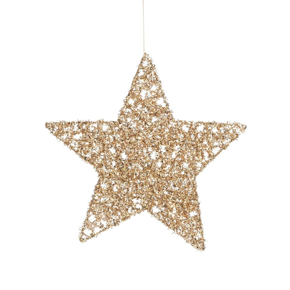 Ornament ster champagne - d25cm