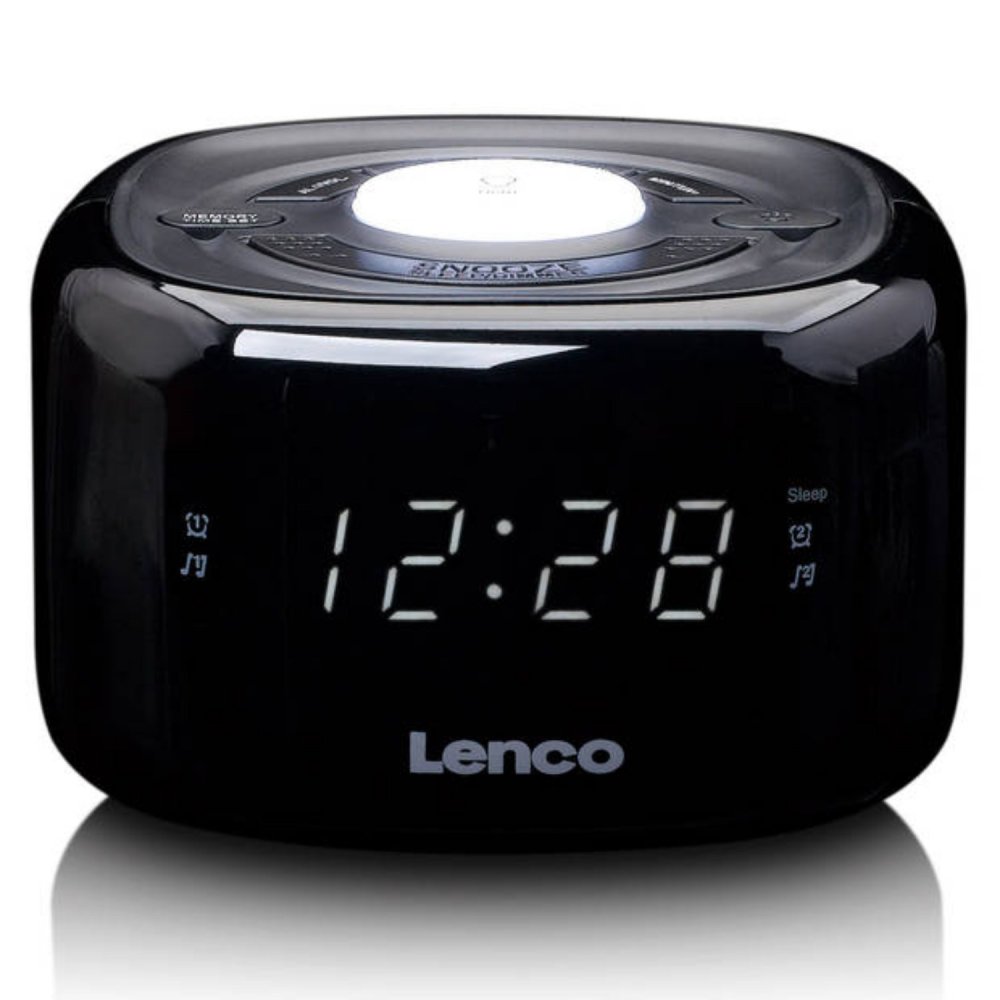 Lenco FM Wekkerradio met nachtlamp