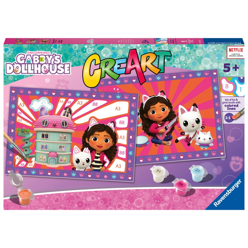 Ravensburger Creart junior schilderen op nummer Gabby's Dollhouse