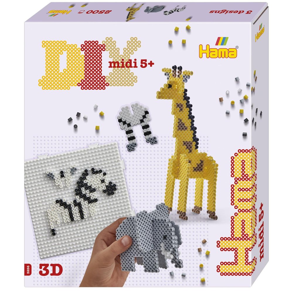 Hama strijkkralen 2500 stuks 3D safari