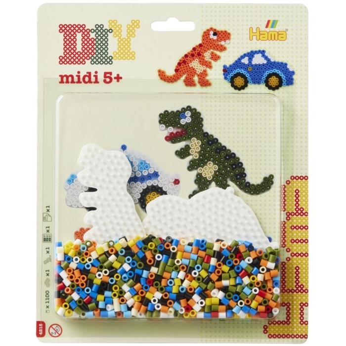 Hama strijkkralen 1100 stuks dino