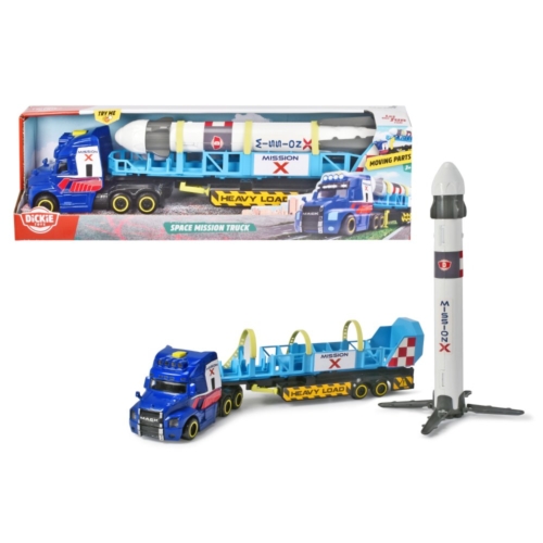 Vrachtwagen Met Oplegger Met Raket  Battery Operated