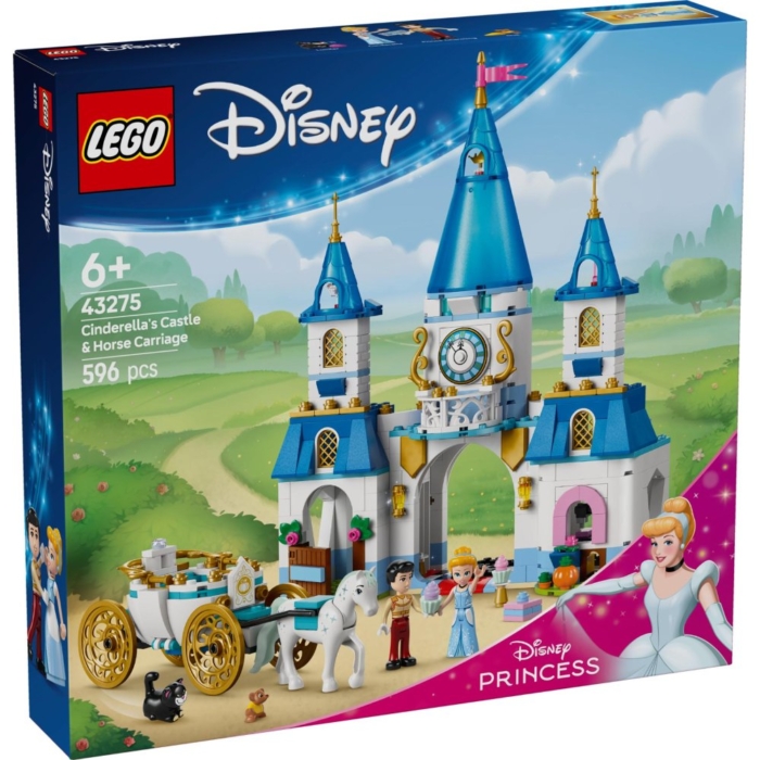 LEGO 43275 Disney Princess Assepoesters kasteel en paardenkoets