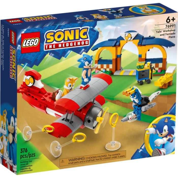 LEGO 76991 Sonic The Hedgehog Tails' werkplaats en Tornado vliegtuig