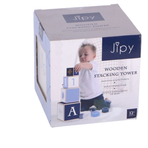 Jipy Stapeltoren Hout Blauw