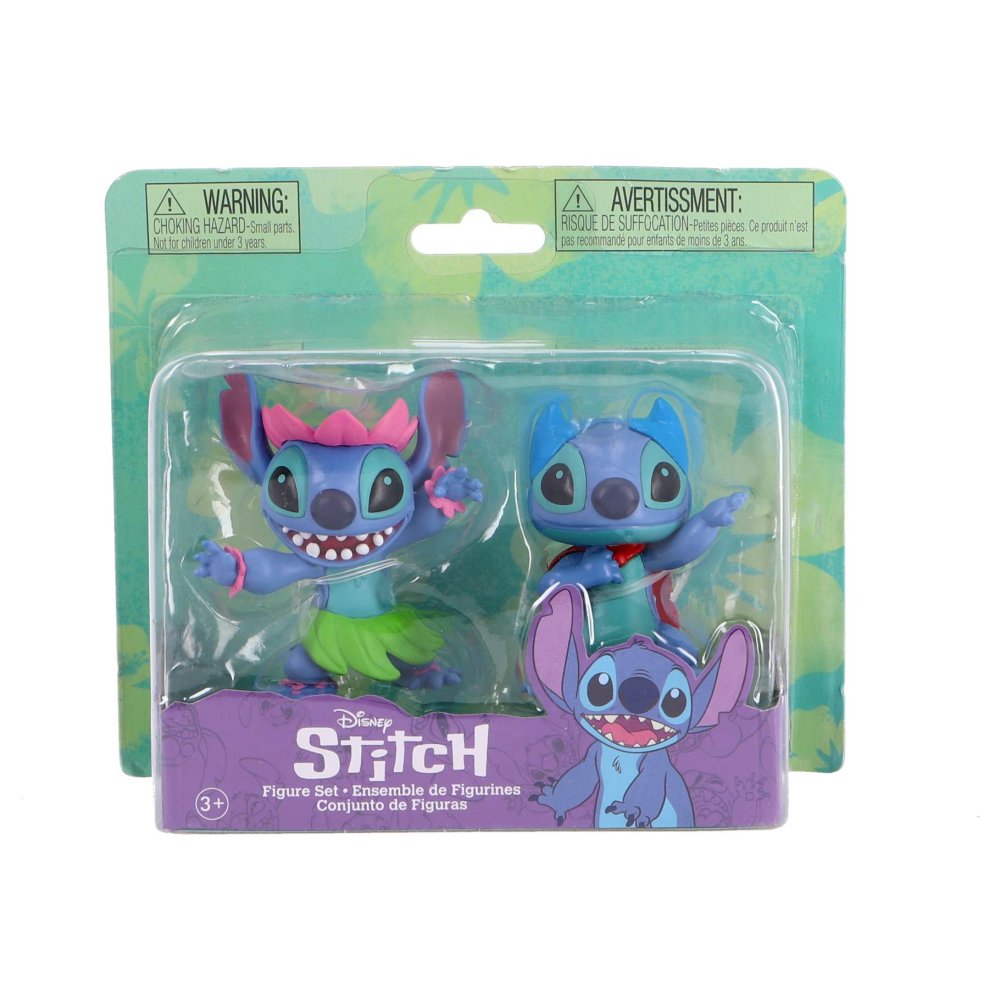 Stitch figuren 2 pak Stitch Hula & Superhero