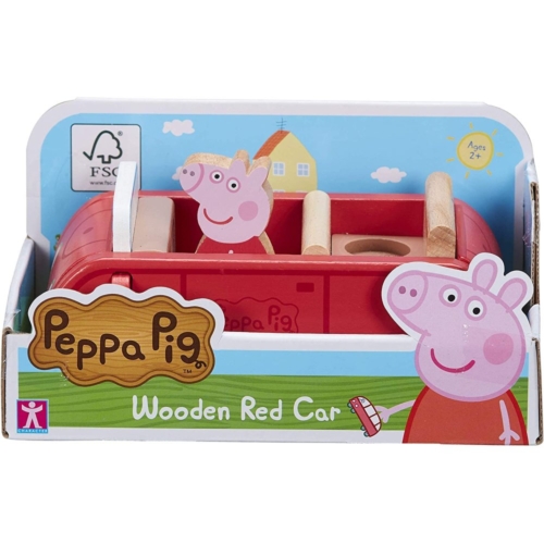 Peppa Pig Houten Familieauto Rood