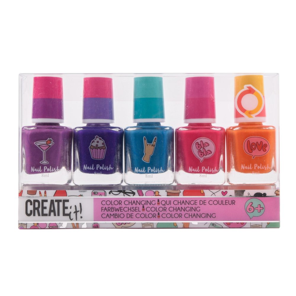 Creat It! Nagellak Color Changing 5-pack