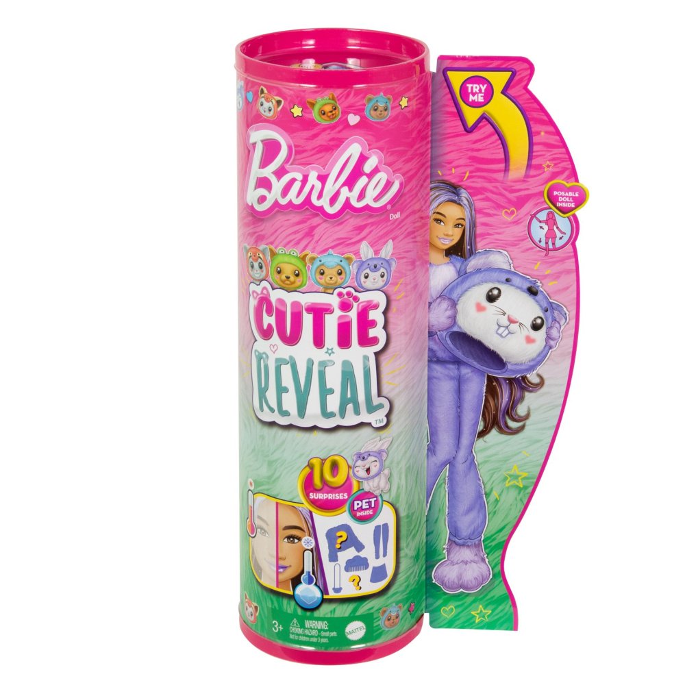 Barbie Cutie Reveal Doll Blauw / Paars